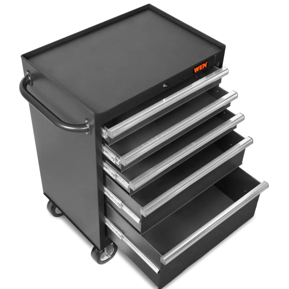 WEN GG262B 27-Inch Premium Rolling Tool Cabinet with Heavy Duty 21-Gauge Powder-Coated Steel Construction