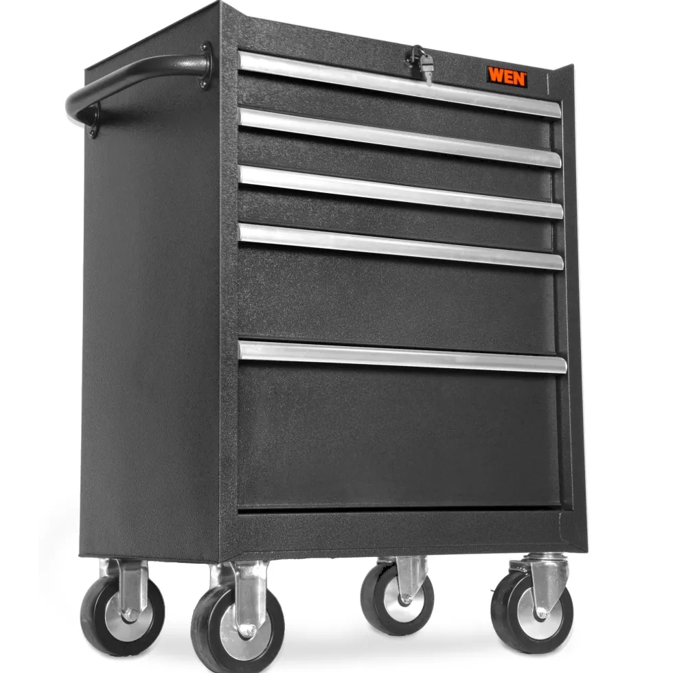 WEN GG262B 27-Inch Premium Rolling Tool Cabinet with Heavy Duty 21-Gauge Powder-Coated Steel Construction