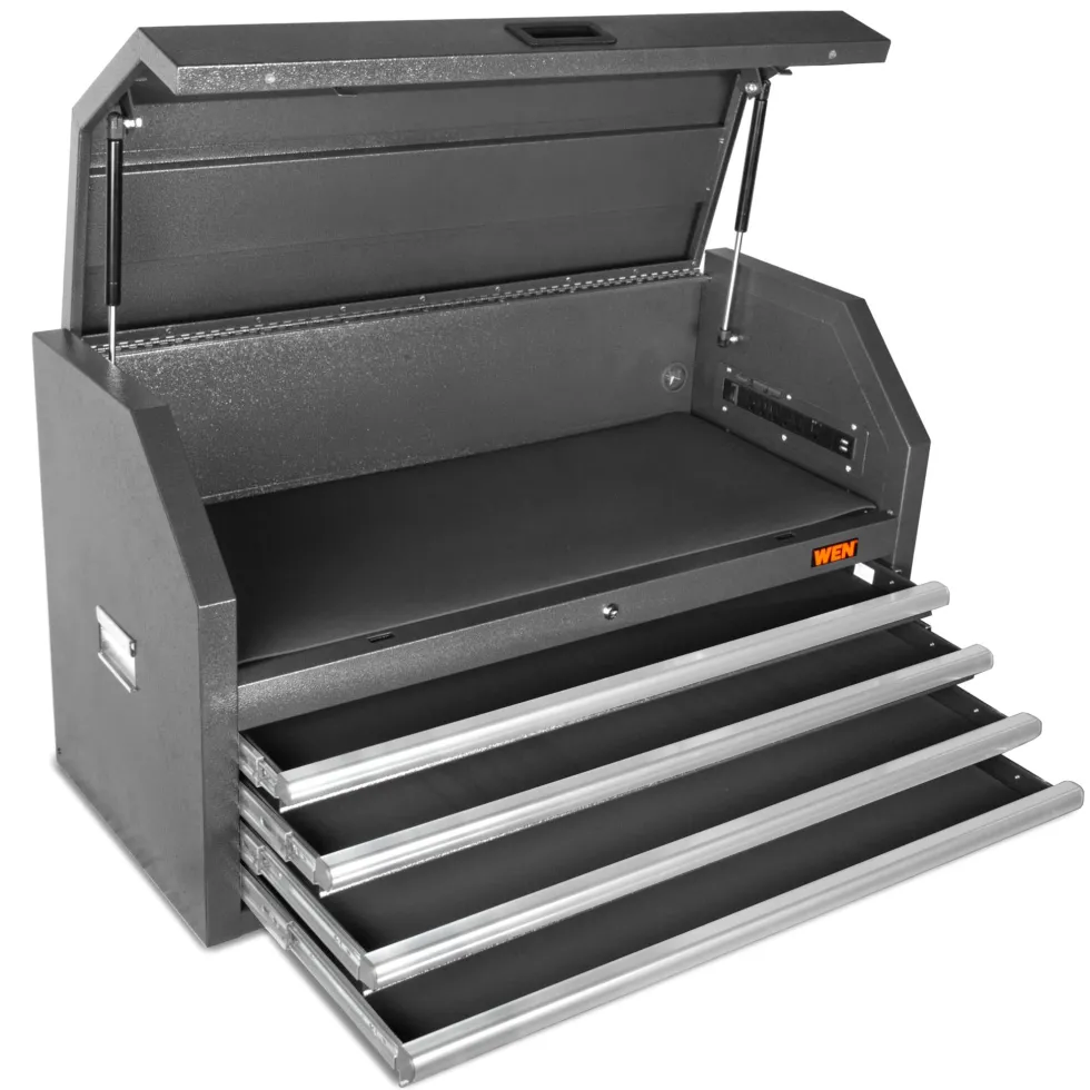 WEN GG421T 42-Inch Premium Tool Chest with Heavy Duty 21-Gauge Powder-Coated Steel Construction and Onboard Charging Station