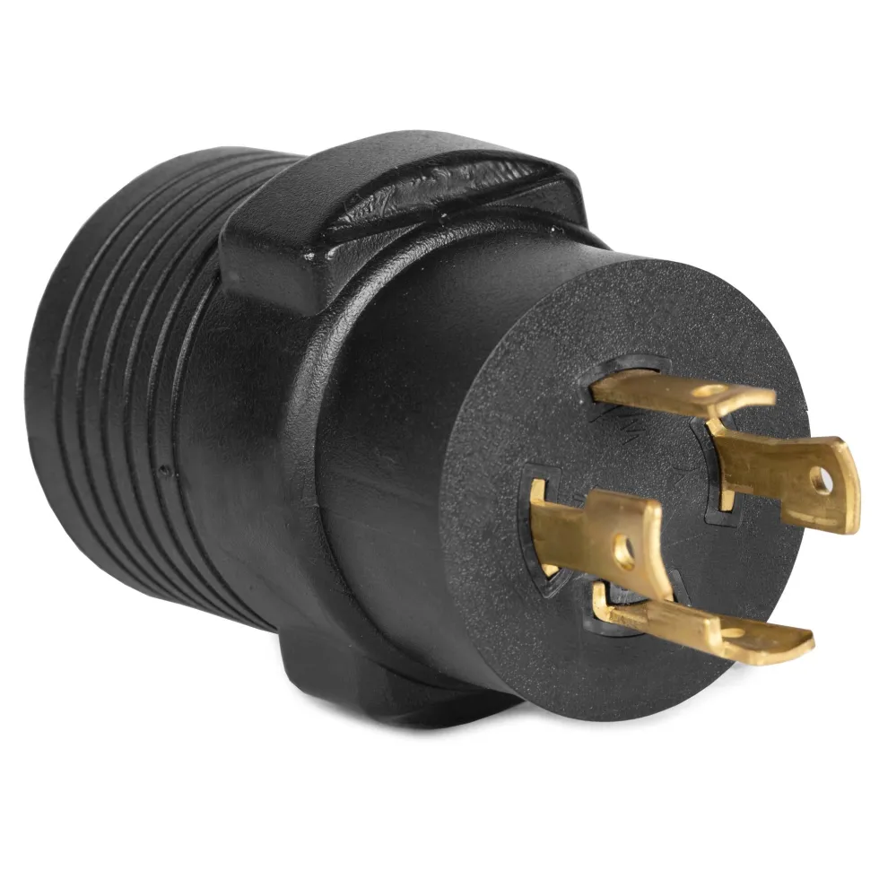 WEN GNA450 120/240V 30-Amp 7200-Watt Generator to RV, Transfer-Switch, or EV Adapter, NEMA L14-30P 4-Prong Locking Plug to NEMA 14-50R RV-Ready Outlet