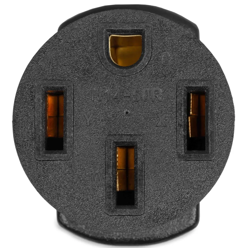 WEN GNA450 120/240V 30-Amp 7200-Watt Generator to RV, Transfer-Switch, or EV Adapter, NEMA L14-30P 4-Prong Locking Plug to NEMA 14-50R RV-Ready Outlet