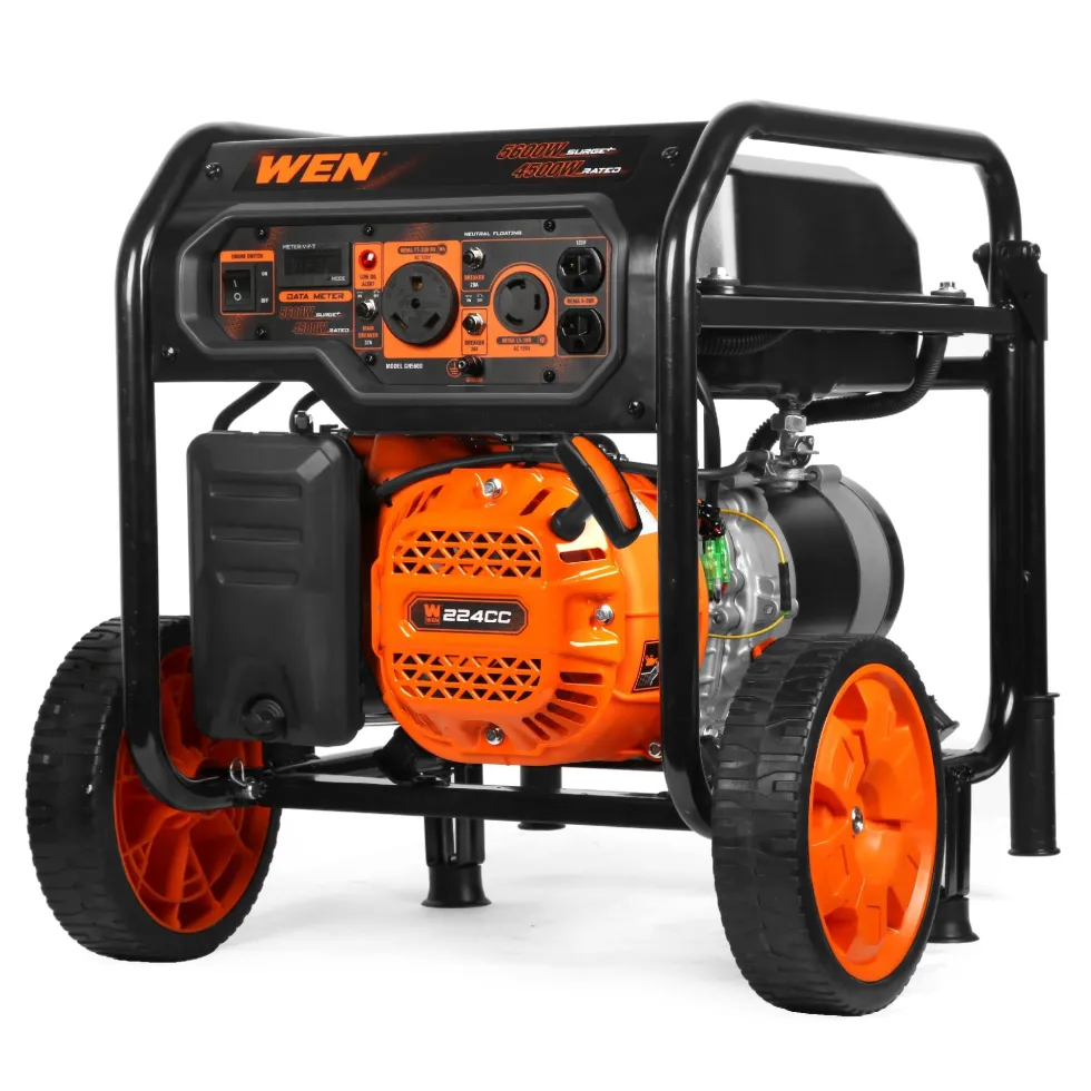 WEN GN5600 5,600-Watt Portable Generator with Wheel Kit, 224cc, Transfer-Switch, and RV-Ready