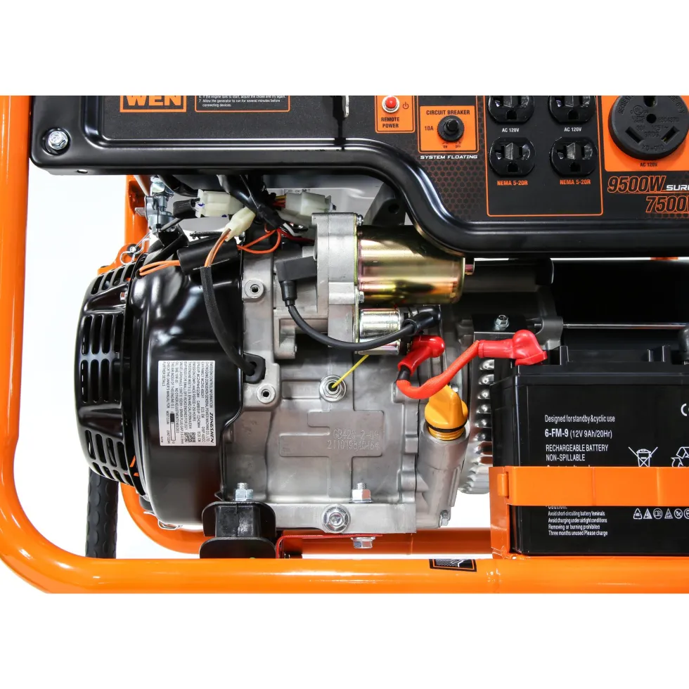 WEN GN9500X 9500-Watt 420cc Transfer-Switch and RV-Ready 120V/240V Portable Generator with Remote Electric Start and CO Shutdown Sensor