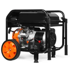 WEN GN5602X 5,600-Watt Portable Generator with Wheel Kit, Electric Start, 224cc, Transfer-Switch, RV-Ready, and CO Watchdog