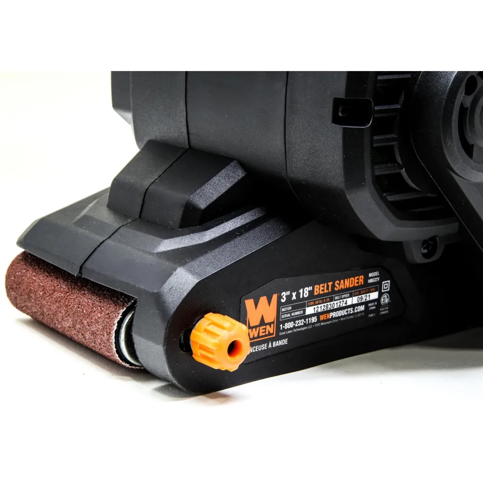 WEN HB632V 6.3-Amp 3-by-18-Inch Variable Speed Handheld Portable Belt Sander