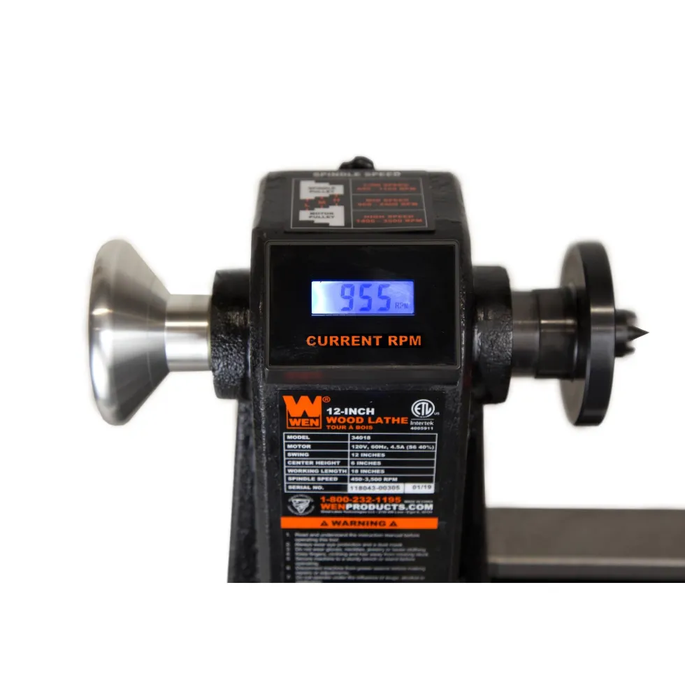 WEN 34018 12-Inch by 18-Inch Variable Speed Cast Iron Wood Lathe
