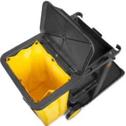 WEN 73033 Janitorial Cart with 3 Shelves and 25-Gallon Vinyl Bag