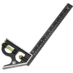 WEN ME144L 12-Inch Aluminum Combination Square with Bubble Level