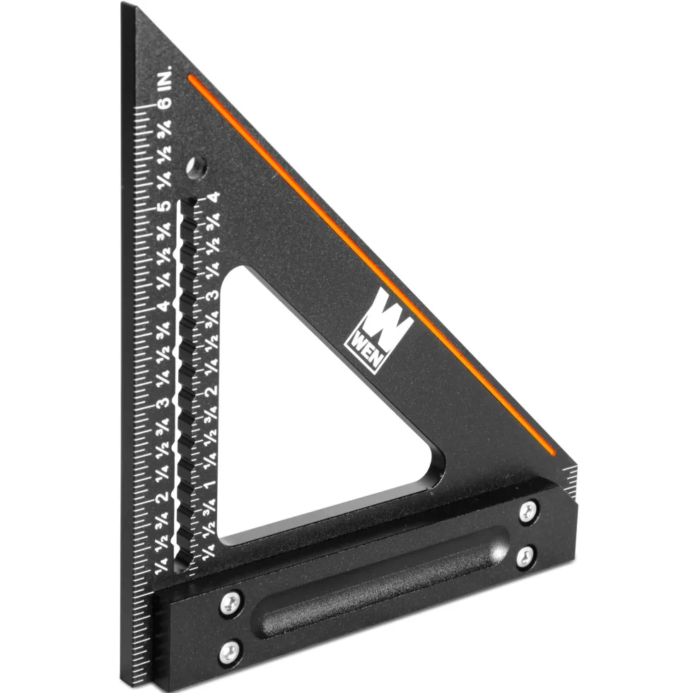 WEN ME006L 6-Inch Right Angle Heavy-Duty Precision Imperial Carpenter's Square and Layout Tool