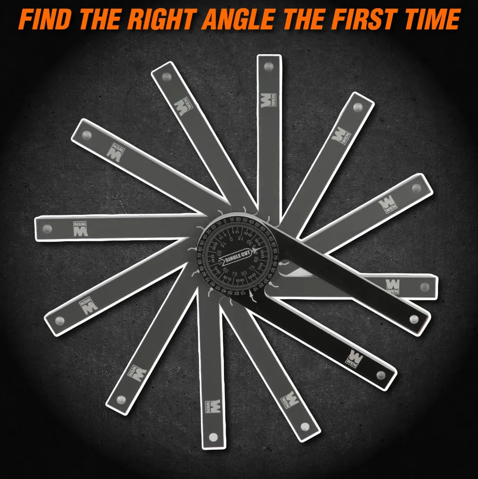 WEN ME175P 7.25-Inch Aluminum Alloy Miter Saw Protractor with Laser-Engraved Scales