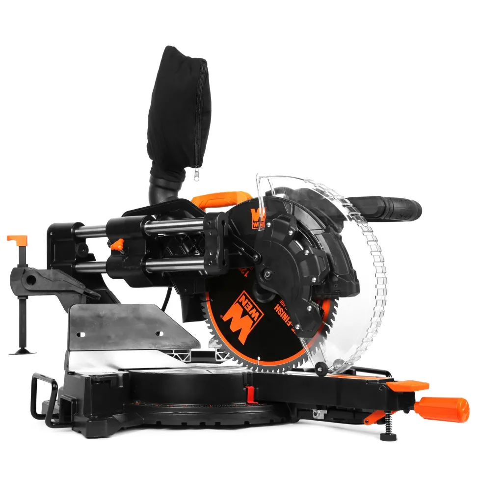 WEN MM1215 15-Amp 12-Inch Dual Bevel Sliding Compound Miter Saw with LED Cutline