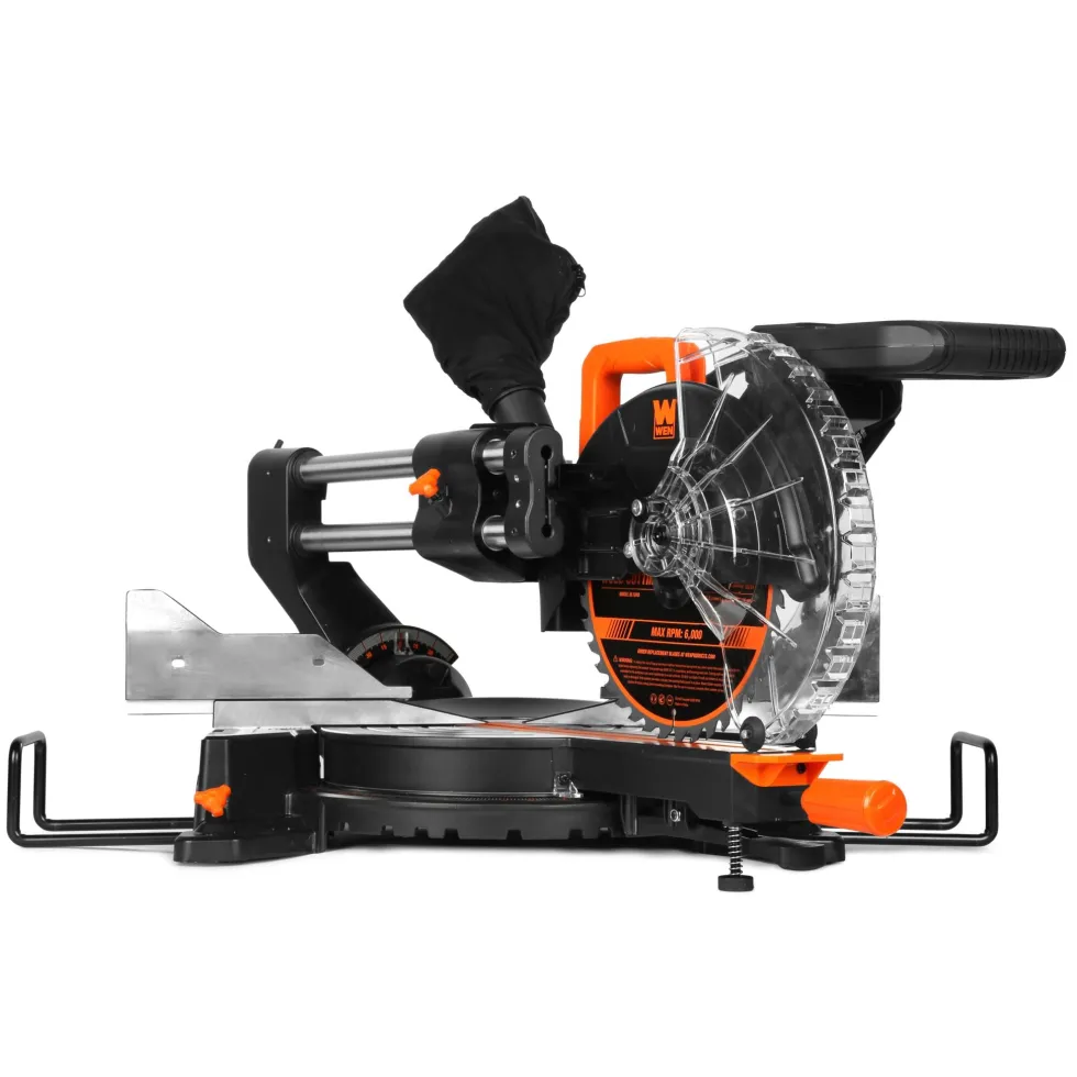 WEN MM1015 15-Amp 10-Inch Dual Bevel Sliding Compound Miter Saw with LED Cutline