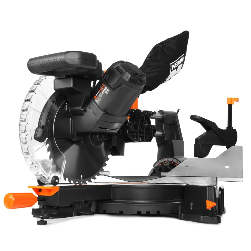 WEN MM1015 15-Amp 10-Inch Dual Bevel Sliding Compound Miter Saw with LED Cutline