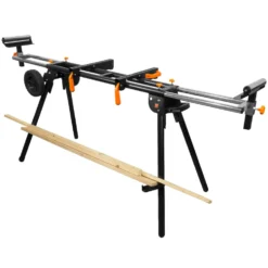 WEN MSA330 Collapsible Rolling Miter Saw Stand with 3 Onboard Outlets
