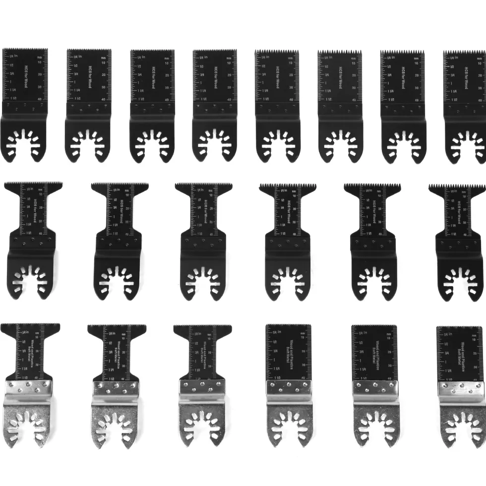 WEN MTB020 20-Piece Oscillating Multi-Tool High Carbon Steel and Bi-Metal Assorted Blade Set