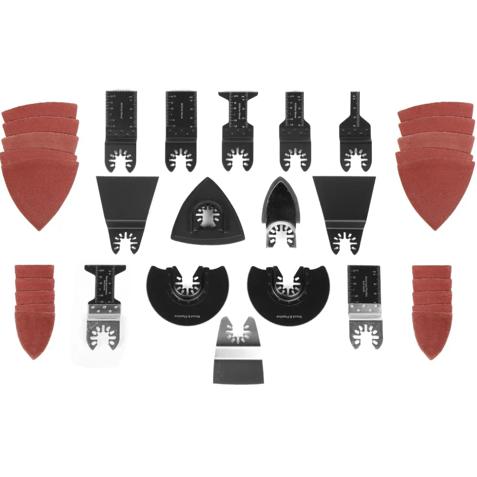 WEN MTB014 34-Piece Oscillating Multi-Tool Accessory Set with HCS Blades, Bi-Metal Blades, Sanders, and Scraper