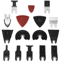 WEN MTB014 34-Piece Oscillating Multi-Tool Accessory Set with HCS Blades, Bi-Metal Blades, Sanders, and Scraper
