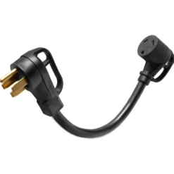 WEN PC1430 50-Amp NEMA 14-50P Plug to 30-Amp NEMA TT-30R RV-Ready Extension Cord Adapter, 1 Foot
