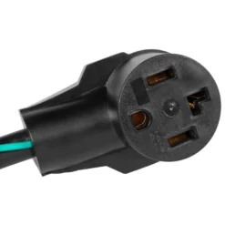 WEN PC1014 30-Amp NEMA 10-30P 3-Prong Plug to 30-Amp NEMA 4-Prong 14-30R Outlet, Appliance Adapter with 12-Inch Extension Cord and Grounding Wire