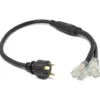 WEN PC3352 3 Feet 10-Gauge SJTW Generator Extension Cord Splitter (converts TT-30R to two 5-20R outlets)