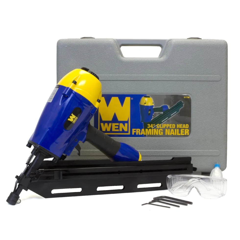 WEN 61798 Pneumatic Clipped Head Framing Nailer, 34 Degrees
