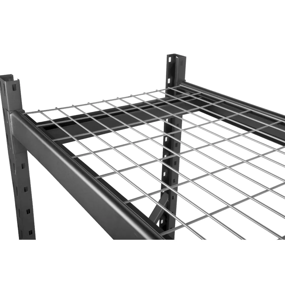 WEN RK7724-4 Four-Tier Industrial Steel Storage Rack with Adjustable Shelving and 8000-Pound Capacity
