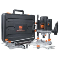 WEN RT6033 15-Amp Variable Speed Plunge Woodworking Router Kit with Carrying Case and Edge Guide