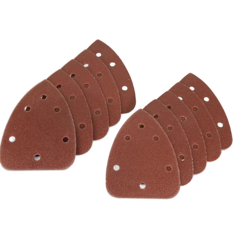WEN 6301SP100 Detailing Palm Sander 100-Grit Hook and Loop Sandpaper (10-Pack)
