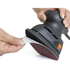 WEN 6301SP80 Detailing Palm Sander 80-Grit Hook and Loop Sandpaper (10-Pack)