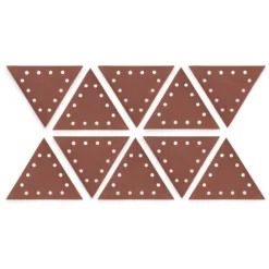 WEN 6377SP240 Drywall Sander 240-Grit Hook and Loop 11-1/4 Inch Triangle Sandpaper, 10-Pack