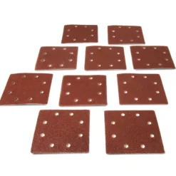 WEN 6304SP80 1/4-Sheet Sander 80-Grit Hook-and-Loop Sandpaper, 10-Pack