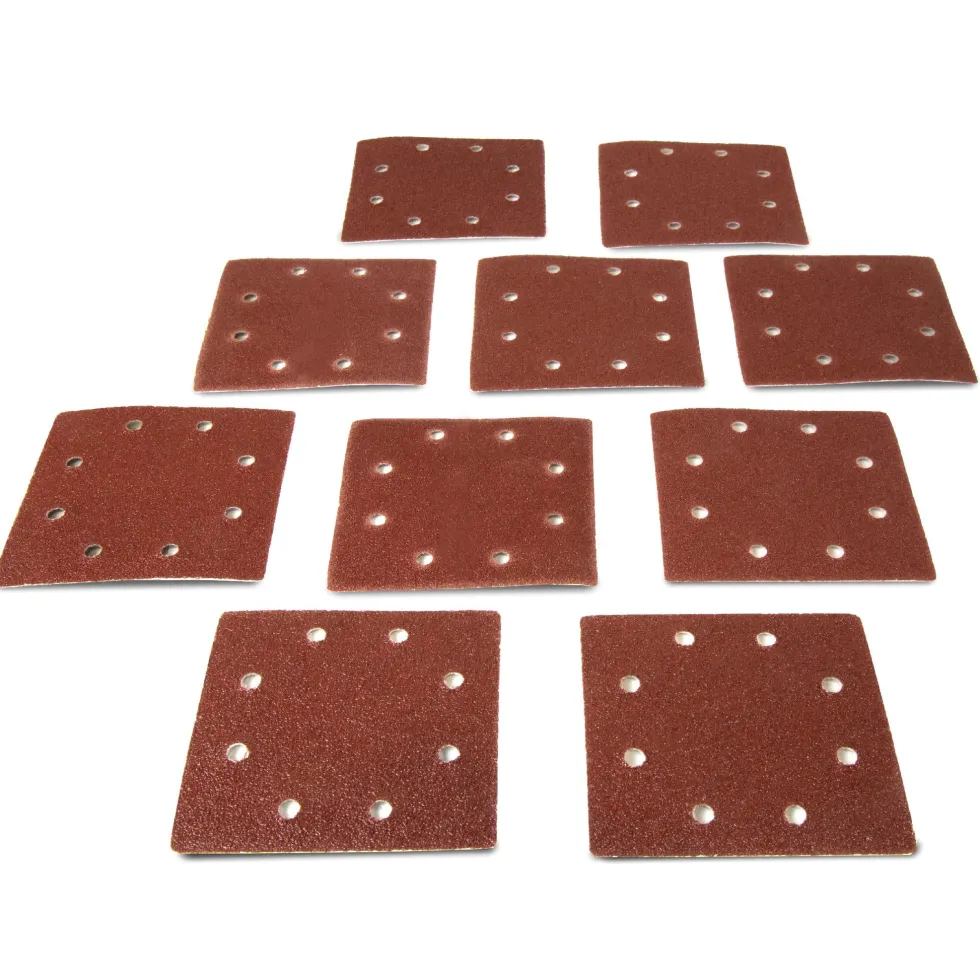 WEN 6304SP80 1/4-Sheet Sander 80-Grit Hook-and-Loop Sandpaper, 10-Pack