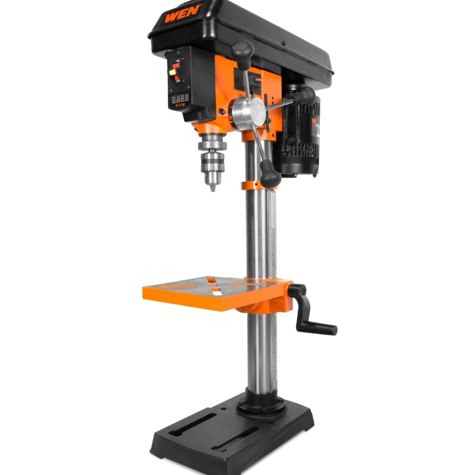 WEN 4212T 5-Amp 10-Inch Variable Speed Cast Iron Benchtop Drill Press with Laser