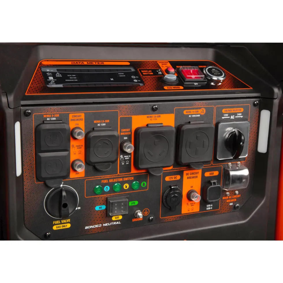 WEN TF1300iX 13,000-Watt 120V/240V Tri-Fuel Inverter Generator with Quiet 550cc Engine, Electric Start, Wheel Kit, and CO Watchdog, Gas, Propane, and Natural Gas Powered