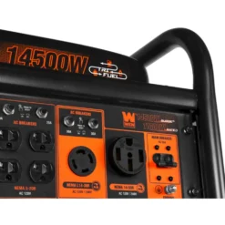WEN TF1450 14500-Watt 120V/240V Tri-Fuel Generator, Transfer-Switch Ready with Electric Start and Wheel Kit