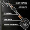 WEN 6369 Variable Speed 5-Amp Drywall Sander with 15-Foot Hose