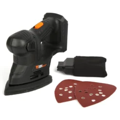 WEN 20V Cordless Impact Driver, Sander, and Impact Wrench Bundle with Two Batteries, Two Chargers, and Tool Bag