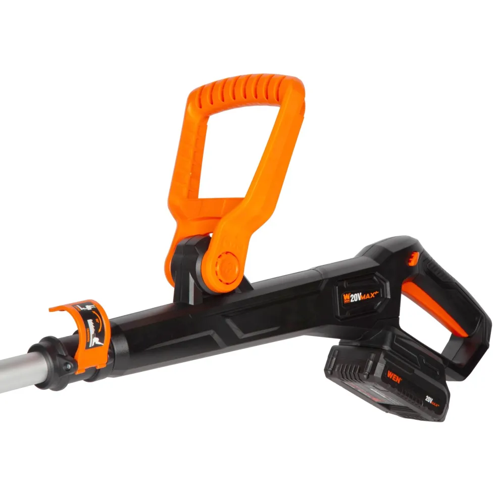 WEN 20VK2LBT 20V Max Cordless String Trimmer and Leaf Blower Combo Kit with 4Ah Battery and Charger