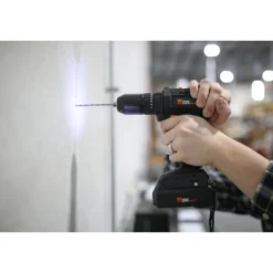 WEN 20121 20V Max Brushless Cordless 1/2-Inch Hammer Drill and Driver with 2.0 Ah Lithium-Ion Battery and Charger