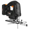 WEN 20670 20V Max Cordless Brushless Auto-Speed Jigsaw with 4.0Ah Lithium Ion Battery and Charger
