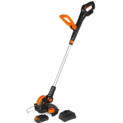 WEN 20813 20V Max Cordless 2-in-1 String Trimmer and Edger with 12-Inch Cutting Diameter, 2Ah Battery and Charger