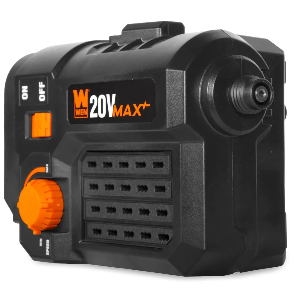 WEN 20923 20V Max Cordless Variable Speed Rotary Tool Station with Flex Shaft, 40 Accessories, 2Ah Li-Ion Battery, and Charger