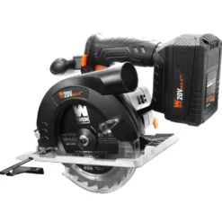 WEN 20625 20V Max 6.5-Inch Cordless Circular Saw with 4.0 Ah Lithium-Ion Battery and Charger