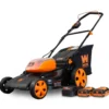 WEN 40439 40V Max Lithium Ion 19-Inch Cordless 3-in-1 Lawn Mower with Two Batteries, 16-Gallon Bag and Charger