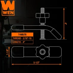 WEN WAT362 36-Inch Universal T-Track, Hold Down Clamps, and Intersection Kit for Woodworking