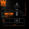WEN WAT481 48-Inch Universal T-Track and Hold Down Clamps Kit for Woodworking