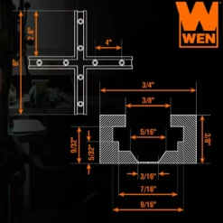 WEN WAT001 6-Inch Universal T-Track Intersection Kit for Woodworking