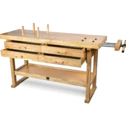 WEN WB6020 60-Inch Hardwood Workbench with Four Drawers and Onboard Vise