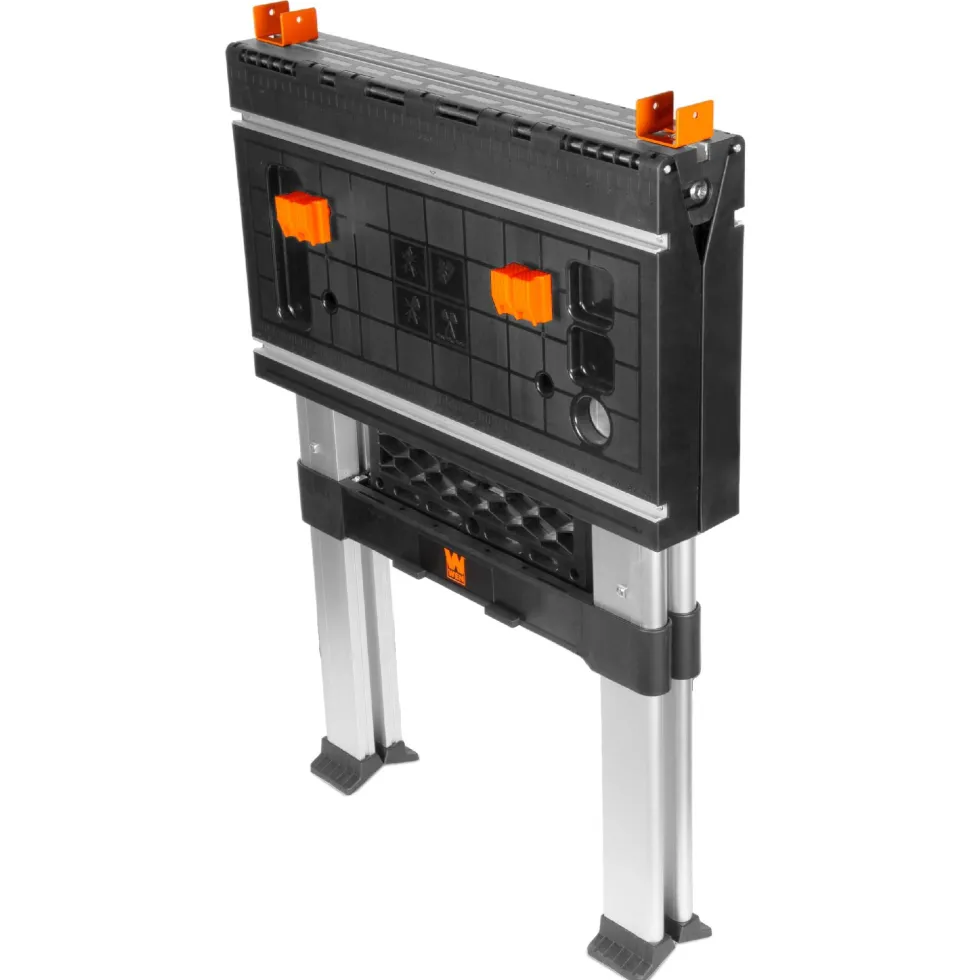 WEN WB3225 2-in-1 Folding Work Table and Sawhorse, 440-Pound Capacity with Onboard Clamps and Clamp Dogs