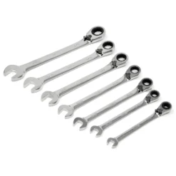 WEN WR132A 13-Piece Professional-Grade Reversible Ratcheting SAE Combination Wrench Set with Storage Rack